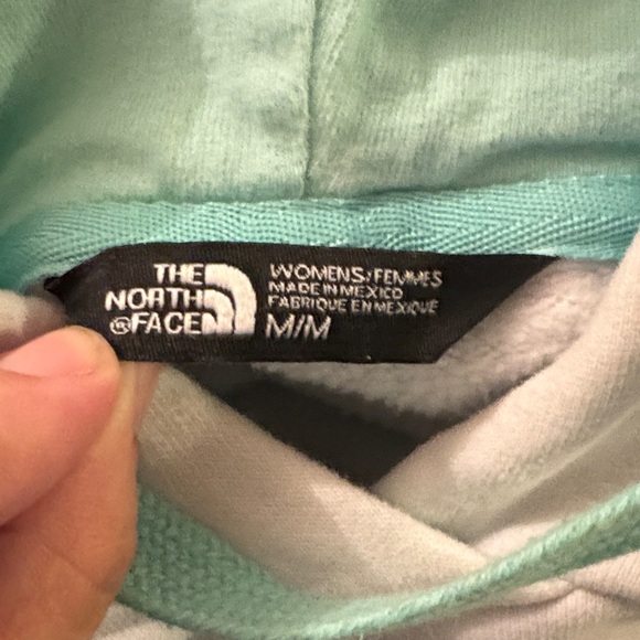 The North Face White Hoodie with Teal Accents - Picture 2 of 2
